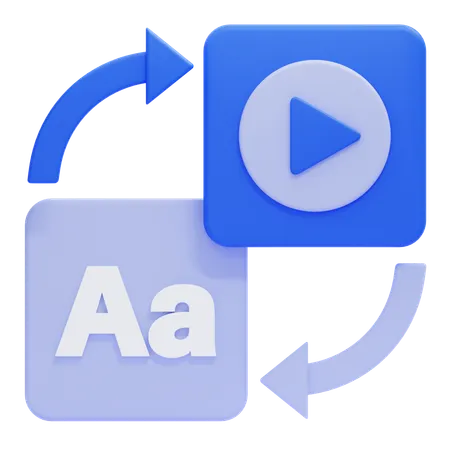 Text zu Video  3D Icon