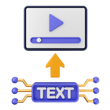 Text zu Video AI  3D Icon