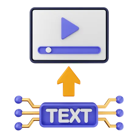 Text zu Video AI  3D Icon