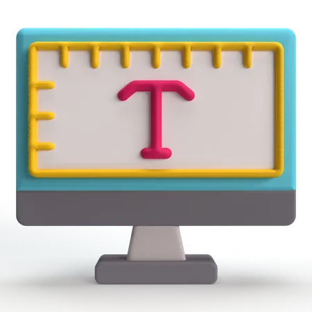 Textbearbeitung  3D Icon