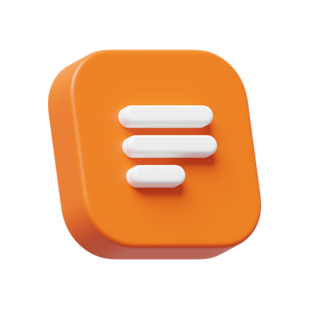 Paragraphe de texte  3D Icon