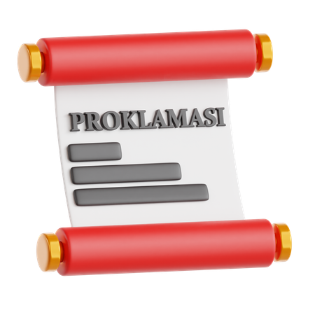 Texte proclamatoire  3D Icon