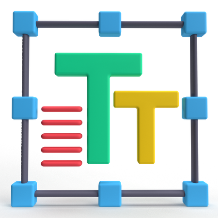 Textfeld  3D Icon