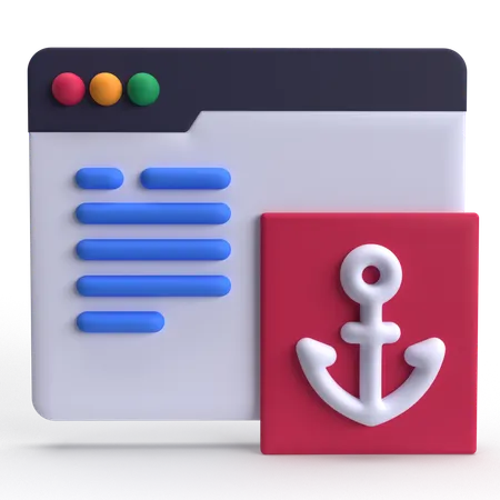 Texto âncora  3D Icon