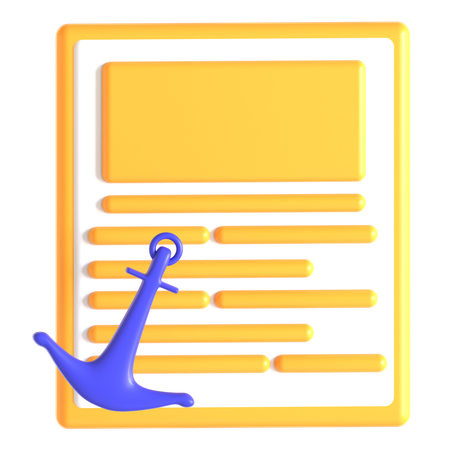 Texto âncora  3D Icon