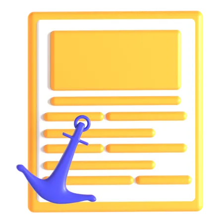 Texto âncora  3D Icon