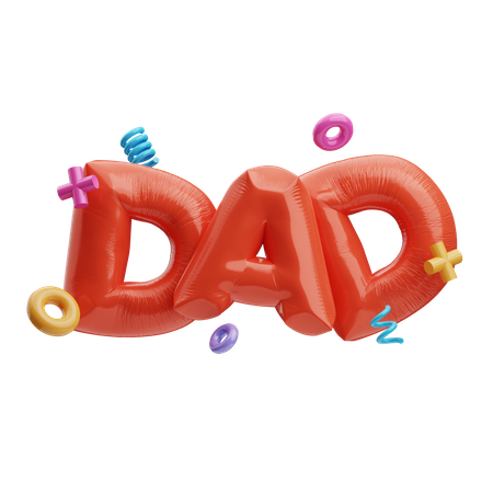 Texto de balão de pai  3D Illustration