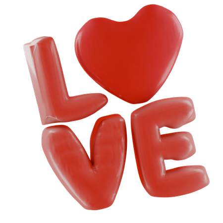 Texto de amor  3D Icon