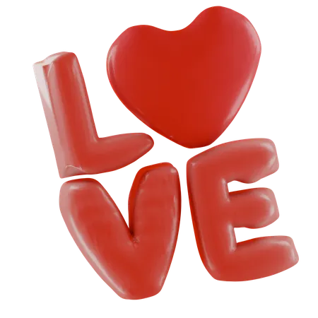 Texto de amor  3D Icon