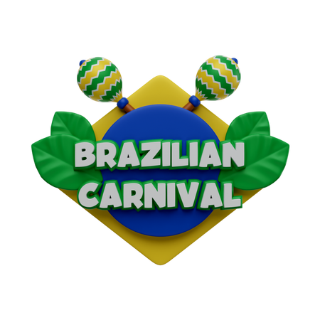 Texto de carnaval brasileiro  3D Icon