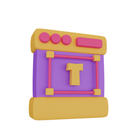 Texto do site  3D Icon