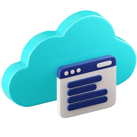 Texto en la nube  3D Icon