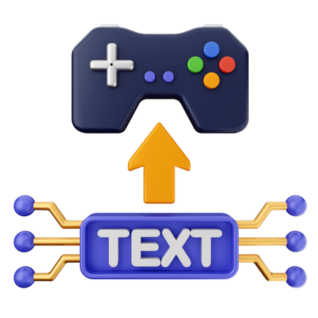 Texto para jogo ai  3D Icon