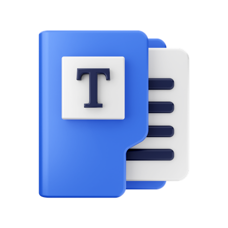 Textordner  3D Icon