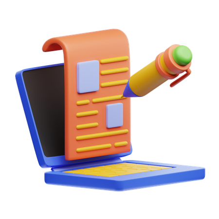 Textual Content  3D Icon