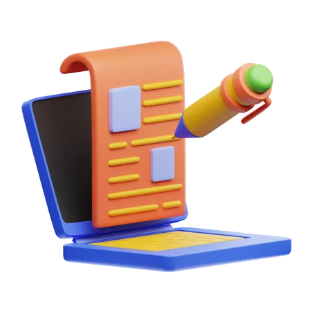 Textual Content  3D Icon