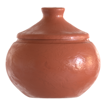 Textured clay pot  3D Icon