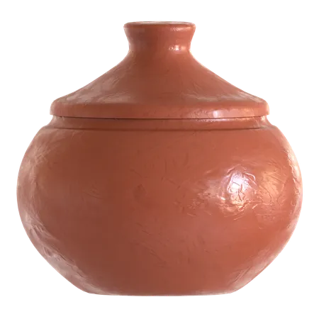 Textured clay pot  3D Icon