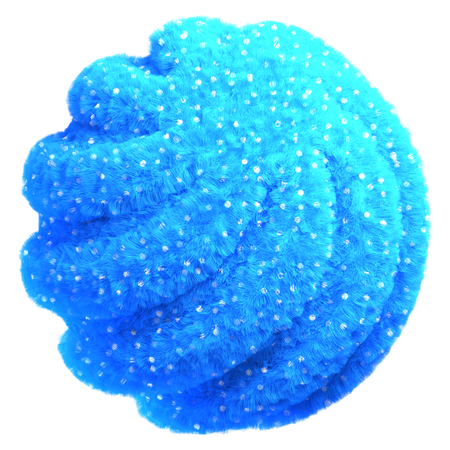 Textured Foam Ball  3D Icon
