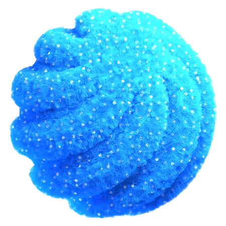 Textured Foam Ball  3D Icon