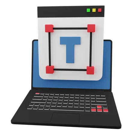 Textwerkzeug  3D Icon