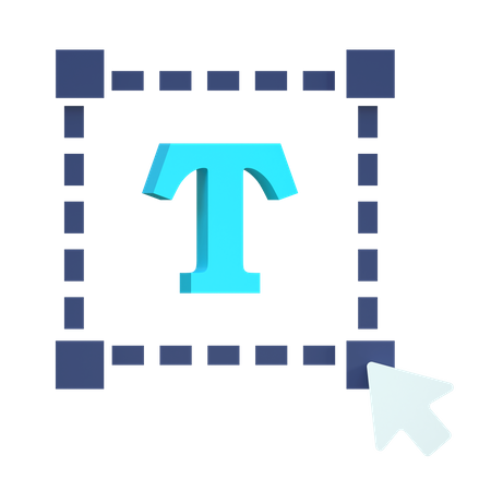 Textwerkzeug  3D Icon