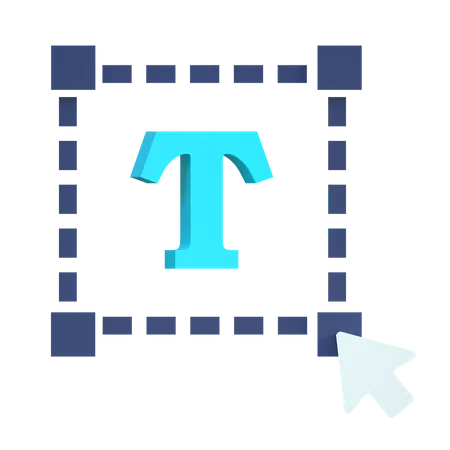 Textwerkzeug  3D Icon