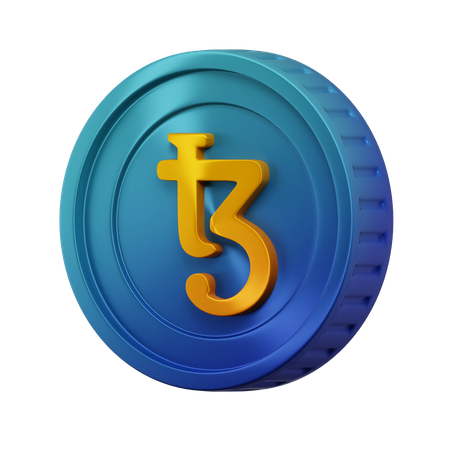 Tezos Coin  3D Icon