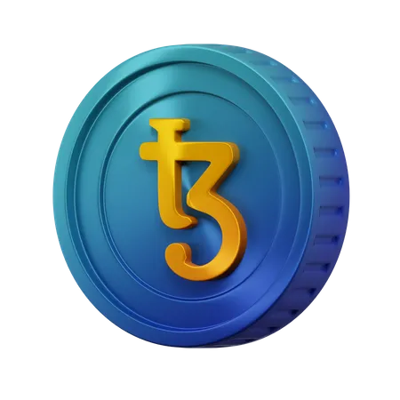 Tezos Coin  3D Icon