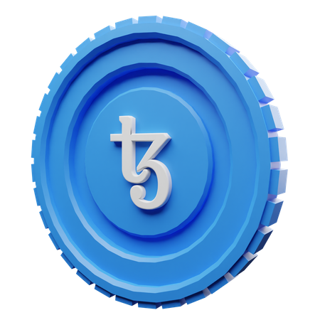 Tezos Coin  3D Illustration