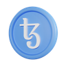 tezos coin 3d logos