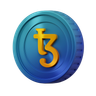 3d tezos coin logo