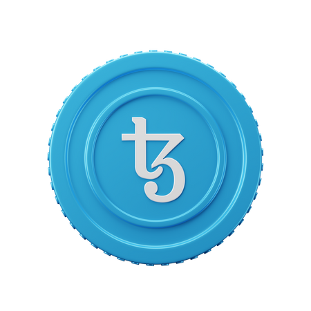 Tezos Coin XTZ  3D Icon