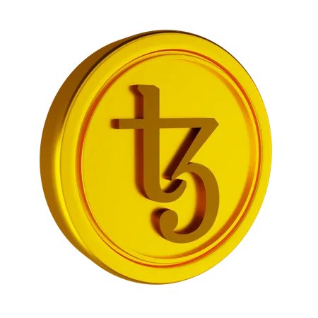 Tezos Crypto Coin  3D Icon