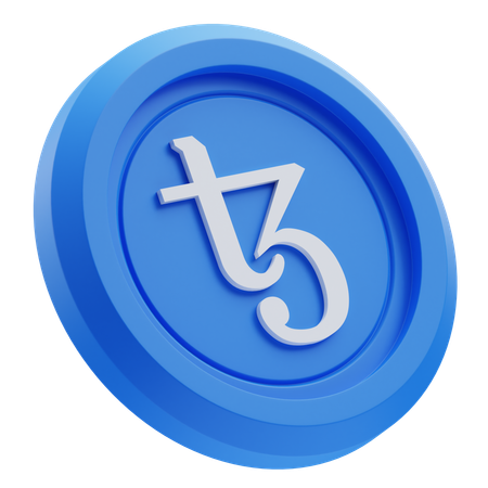 Tezos Cryptocurrency  3D Icon