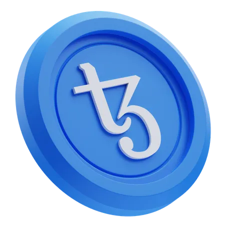 Tezos Cryptocurrency  3D Icon