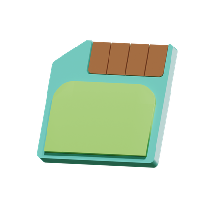 Tf Card Memory  3D Icon