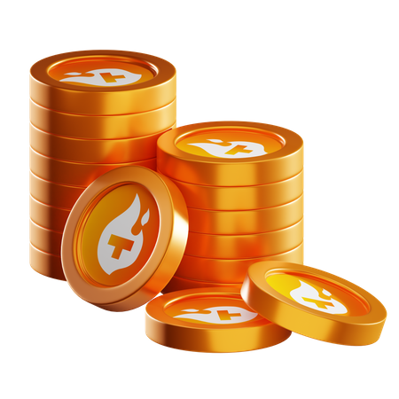 Tfuel Coin Stacks  3D Icon