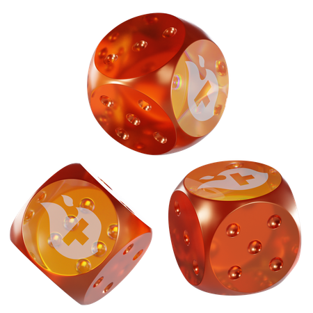 Tfuel Glass Dice Crypto  3D Icon