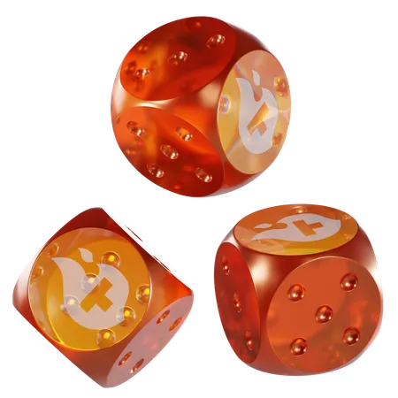 Tfuel Glass Dice Crypto  3D Icon