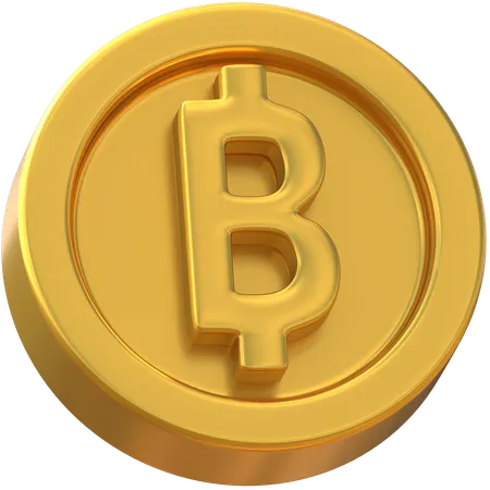 Thai Baht Coin  3D Icon