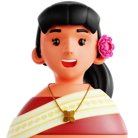 Thai Girl  3D Icon