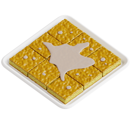 Thai Sweet Roti  3D Icon