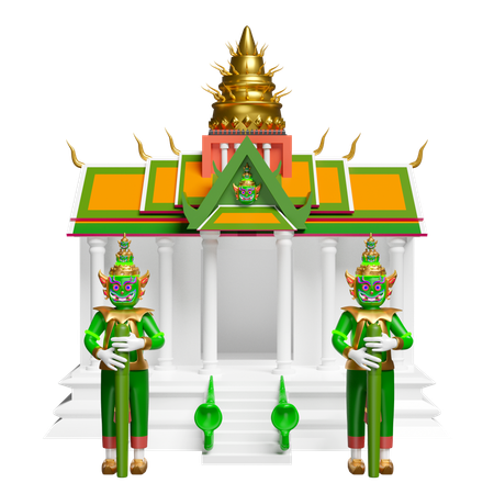 Thailändischer Tempel  3D Icon
