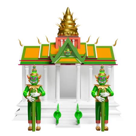 Thailändischer Tempel  3D Icon