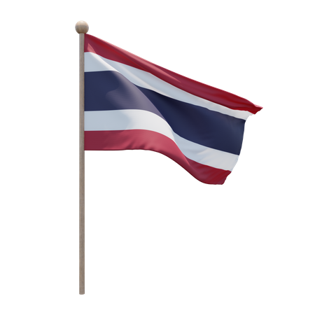 Thailand Flag Pole  3D Flag