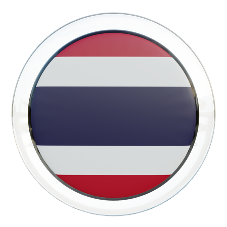 Thailand Round Flag 3D Icon