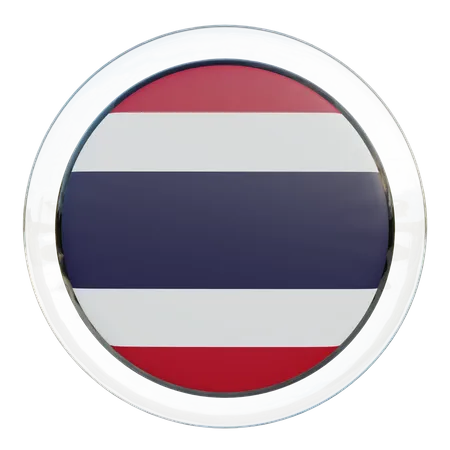 Thailand Round Flag  3D Icon