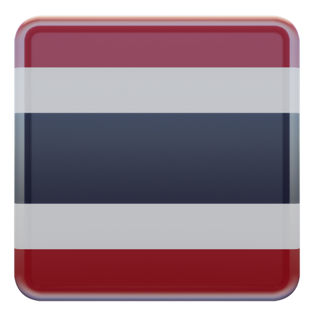 Thailand Square Flag  3D Icon