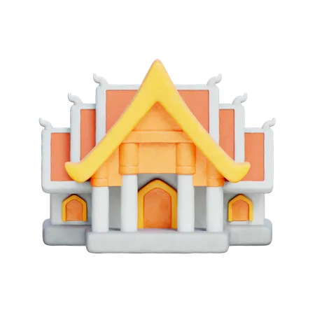 タイの寺院  3D Icon